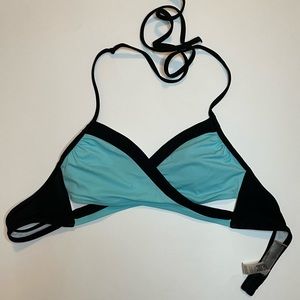 Teal and Black PINK Swimsuit Top